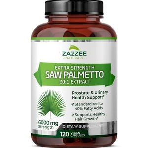 Estratto Extra Forte Saw Palmetto 20:1, Forza 6000 mg, 40% Acidi Grassi,... - Foto 1 di 9