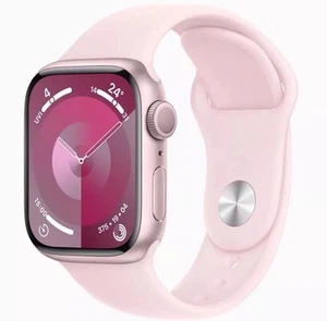 Apple Watch Series 9 45mm Aluminum Case - Light Pink, M/L (GPS + Cellular) - Zdjęcie 1 z 2