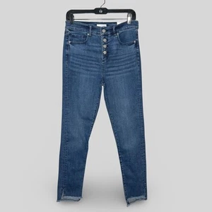 Jeans skinny vita alta nuovi LOFT bottoni mosca elasticizzati taglia 27/4 nuovi con etichette - Foto 1 di 5