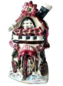 Soporte de candelabro Blue Sky Clayworks brezo Goldminc casa de pascua 5,75" 2001 - Imagen 1 de 4