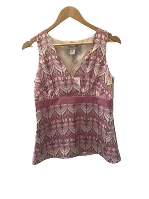 Novo com etiquetas Banana Republic blusa de seda feminina tamanho 6 babydoll Y2K rosa anos 90 indie sleaze - Imagem 1 de 4