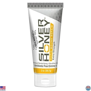 Ungüento para reparación rápida de heridas Silver Honey tubo de 2 oz, miel de Manuka y microplata - Imagen 1 de 6