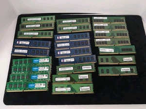 Colección de 25 memorias RAM DDR3 y DDR4 Samsung Crucial Kingston Más - Imagen 1 de 10