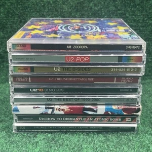U2 Rock 9 Cd Album Lot - Pop - ZOOROPA- The B Sides - Unforgettable Fire - Hits! - Imagen 1 de 20