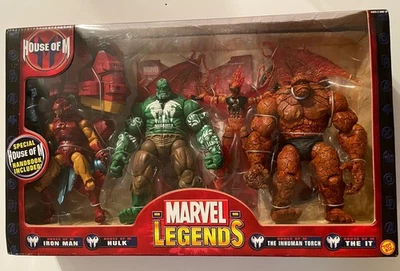 Toy Biz Marvel Legends 2006  House of M Iron Man, Hulk, The Human Torch, The It - Image 1 of 4