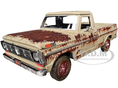 1972 FORD F-100 PICKUP BEIGE (RUSTED) 1/24 DIECAST MODEL BY MOTORMAX 79074 - Image 1 of 4