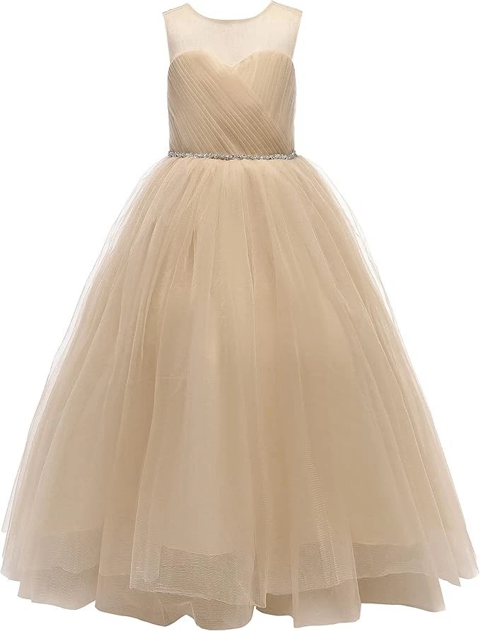 Glamulice цветок девочка тюль макси платье 9-10 лет старый золотой новый с ярлыками - Изображение 1 из 4