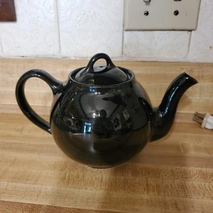 Vintage Hall Lipton Tea Pot 1940's Mid Century Modern Black Rare - Picture 1 of 10