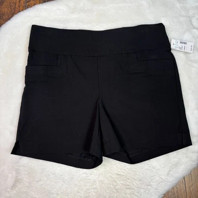 Maurices Ponte Shorts XS Black Stretch Elastic Waist Pull-On Women's NWT - Image 1 of 4