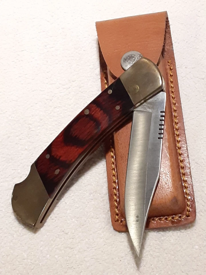 Manijas de latón de madera Sheffield LB con funda de cinturón sin usar Foto 1 de 4