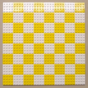 x64 NUEVAS Placas Lego 4x4 Placas Base Blancas y Amarillas HACE AJEDREZ Tablero de Juego - Imagen 1 de 2