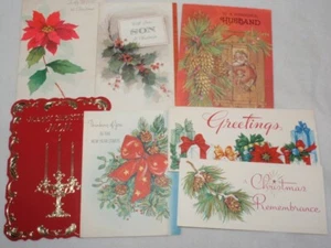 Lot 4 Vintage Christmas Greeting Cards + 2 Money Envelopes *As-Is* - Bild 1 von 10