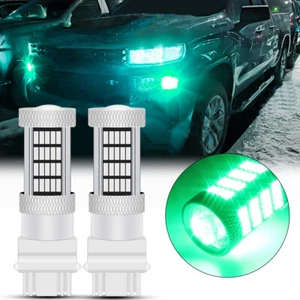 2Pcs 3157 Green LED Daytime Running Light DRL Bulb For GMC Sierra 1500 2500 HD - Picture 1 of 12