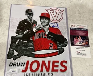 Druw Jones Signed 8x10 Photo Autograped Picture Arizona Diamondbacks JSA COA #3 - Picture 1 of 1