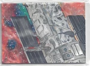 2018 Viceroy Cards Space Series 2 Sketch Card by Patrick Davis of Lagoon Nebula - Bild 1 von 3