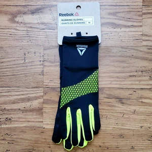 Reebok Running Gloves Size M Reflective Graphic Smart Touch NEW - Picture 1 of 11