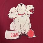 Threadless Ladies T Shirt Satans Little Helper Dog Cerberus 666 Med Red Vintage