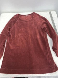 Soft Surroundings Rust Caroline Velour Corduroy Pullover Button Back Tunic Large - Picture 1 of 5
