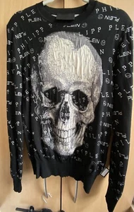 Suéter Philipp Plein cuello redondo, negro, talla S - Imagen 1 de 14