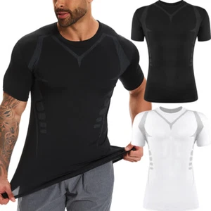 Men Compression Shirt Breathable Quick Dry High Elastic Tank Top Sport Fitness - Picture 1 of 12