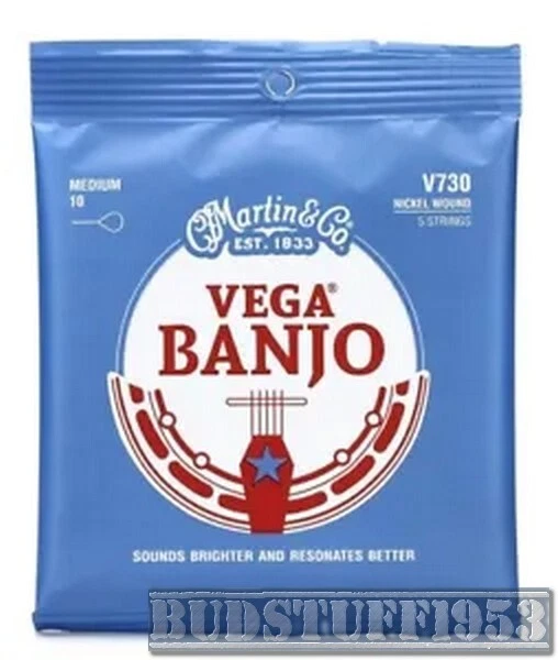 Martin Vega Banjo V730 Nickel Wound 5 Strings Medium 10 - Image 1 of 1