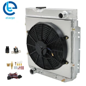 Radiador de aluminio de 3 filas + ventilador de cubierta + relé para Ford Ranchero/Falcon V8 1960-1965 - Imagen 1 de 16