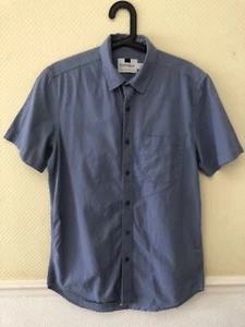 Mens Topman Blue 100% Cotton Short Sleeve Shirt Casual Size S BNWOT - Picture 1 of 4