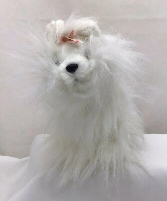 White Yorkie Pink Back Red Hearts Ganz Webkinz HM070 No Code Plush 8" Lovey Toy  - Image 1 of 4