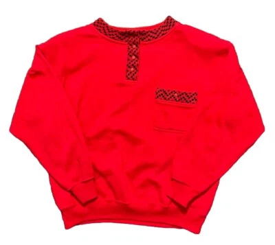 Sudadera De Colección Boundary Waters Bolsillo a Cuadros Talla M Cuello Simulado Años 90 Foto 1 de 4