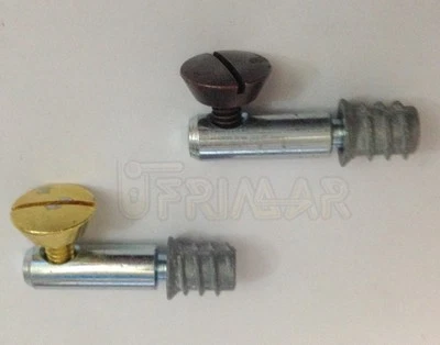 WURTH PZ.04 GIUNZIONI C/VITE TESTA CONICA PER MOBILI COMPLETE FINITURA BRONZO / ORO