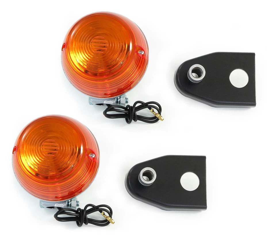 Señales de giro traseras con soportes - Juego de 2 - Honda CB450 CL450K Scrambler CB750K cuatro Foto 1 de 1