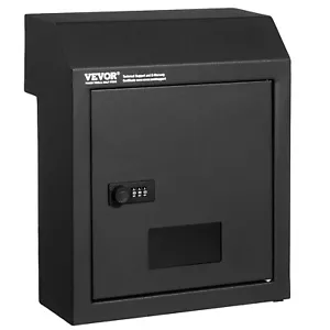VEVOR Through The Door Key Drop Box Mailbox with Combination Lock Black - Picture 1 of 12
