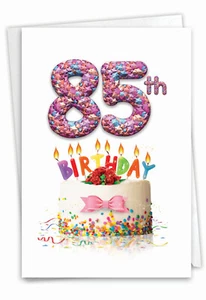 85th Milestone Birthday Greeting Card w/ 5" x 7" w/ Envelope (1 Card) Big Day 85 - Picture 1 of 6