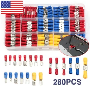 280PCS Assorted Crimp Spade Terminal Insulated Electrical Wire Connector Kit Set - Picture 1 of 12