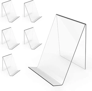 6 Pack Large Acrylic Book Stand Clear Acrylic Display Easel Holder for Displayin - Picture 1 of 7