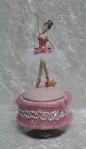 Spieluhr Ballerina auf Drehpodest rosa mit Box ca. 13 cm hoch Mozart Ballett