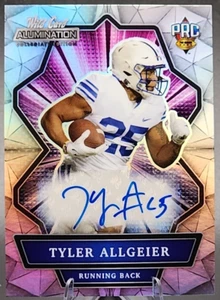 2021 Wild Card Alumination NIL Collegiate Edition Silver Tyler Allgeier Auto PRC - Bild 1 von 2