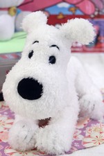 New The Adventures of Tintin Snowy Dog White dog plush toy Gift 38cm