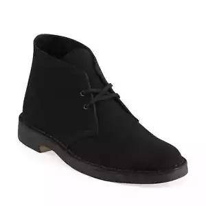 Clarks Originals Bota del Desierto Para Hombre Negro Gamuza Informal Zapatos 26107882 - Imagen 1 de 6
