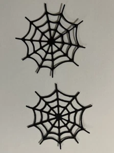 Halloween Spinnennetz Papier Stücke 2er Set Handarbeit für Scrapbooking oder Karten - Bild 1 von 4