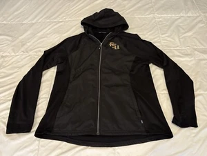 Florida State Seminoles Women’s XL Full-Zip Hood Jacket Black Cutter & Buck FSU - Picture 1 of 7