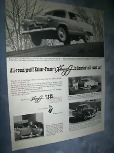 1951 Kaiser-Frazer HENRY J pubblicità auto di grandi dimensioni - enfasi sulle prestazioni - Foto 1 di 1