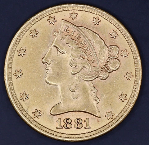 1881-S $5 Liberty Head Half Eagle - BU #2 Cover