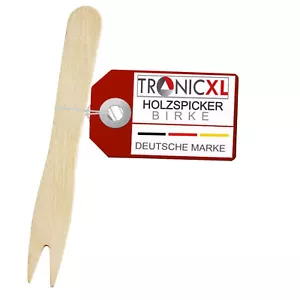 2000 x Holzspicker Pommesgabel Spicker Holz Pommesgabeln Currywurst Pommes Holzs - Bild 1 von 5