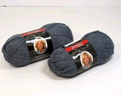 Premier Yarn Norville Serenity Sock CHARCOAL DN150-11 Lot 7818 (2 Sk) Wool Blend - Image 1 of 4