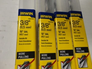IRWIN 1890709 Straight Shank Installer Drill Bit for Wood 4pcs 18-in X 3/8-in - Picture 1 of 6