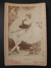Antique 1890's Newsboy Burlesque Cabinet Photos N566 Urbanska