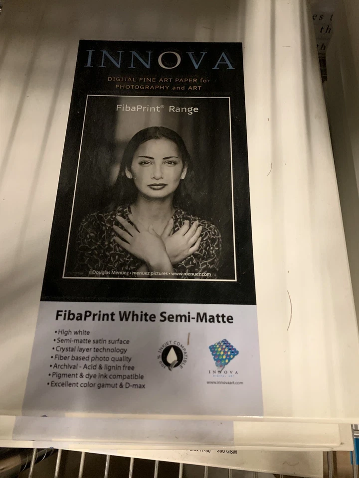 Innova Fiba Print White Semi Matte 300 GSM Inkjet Paper  8.5 X 11 Sheets Epson - Image 1 of 1