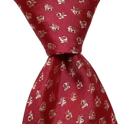 BREUER Men's 100% Silk XL Necktie 60 3/4" ITALY Luxury FLORAL Pink/Ivory NWT - Image 1 of 3