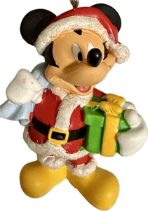 Personaggio Disney Topolino Babbo Natale Ornamento 3” con Regalo e Sacco ©Disney - Foto 1 di 3